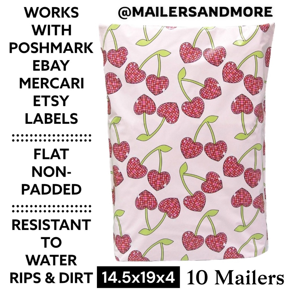 10 Disco Cherry Mailers Flat Bottom Holds Shoe Boxes 14.5x19x4 - Picture 2 of 4